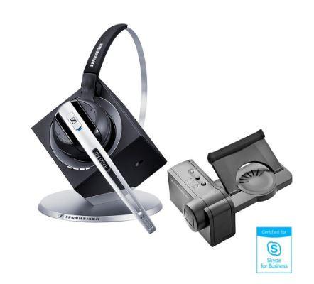 EPOS | Sennheiser DW Pro 1 MS Monaural Wireless DECT Office Headset with Base Station & HSL10 Lifter - Skype for Business
