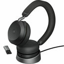 Jabra Evolve2 75 Bluetooth Stereo Headset, with Charging Stand, USB-A, UC