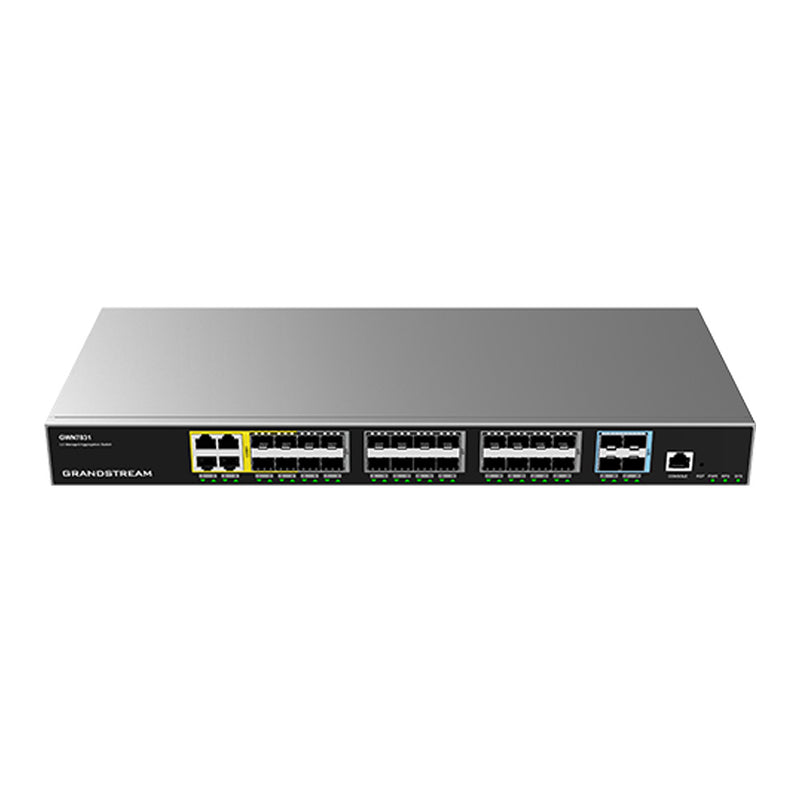 Grandstream GWN7831 Enterprise Layer 3 Aggregation Switch, 20 x SFP, 4 x SFP/GigE Combo, 4 x SFP+, Redundant PSU