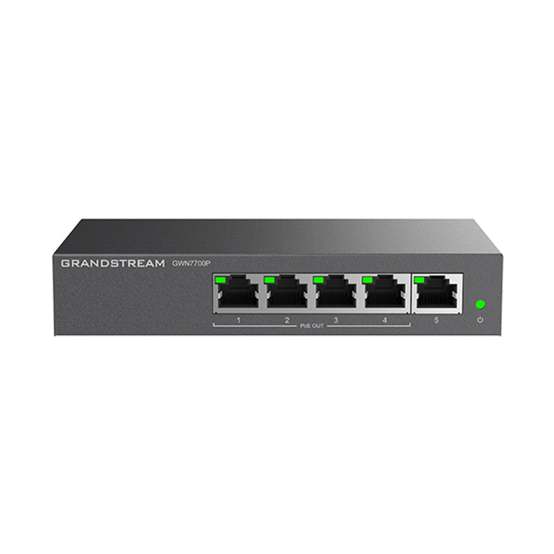 Grandstream GWN7700P Unmanaged Network Switch, 5 x GigE (4 x PoE)