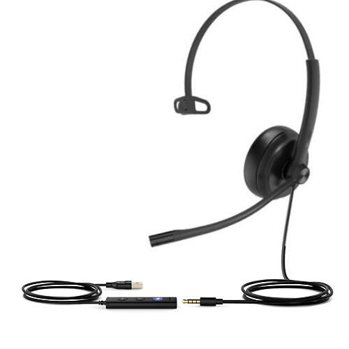 Yealink UH34-SE-MONO-TEAMS USB (Wired) Mono Headset, UC and MS Teams, USB-A 2.0, 3.5mm jack