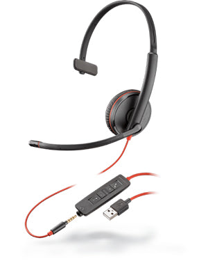 Plantronics Blackwire C3215 Monaural 3.5 mm/USB Headset