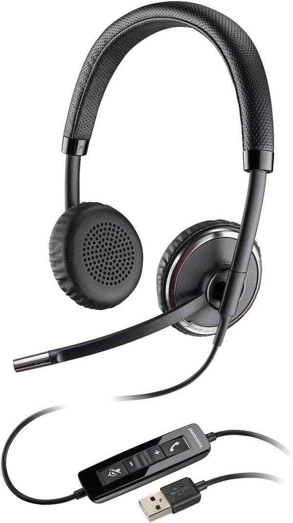 Poly Plantronics Blackwire C520-M USB Binaural Headset (Microsoft-Certified Version Headphone)