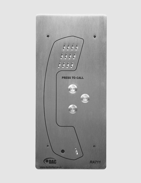 DAC RA711 – 3B  Vandal Resistant Telephone (Three button autodial version)