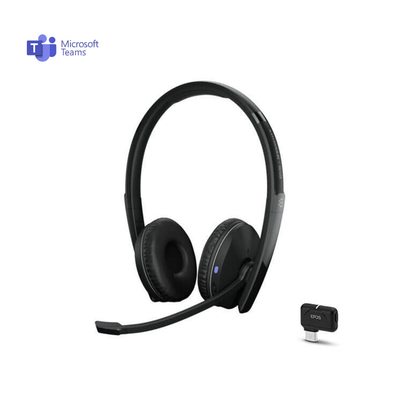 EPOS | Sennheiser ADAPT 261 Stereo Bluetooth Headset + USB-C Dongle - MS Teams