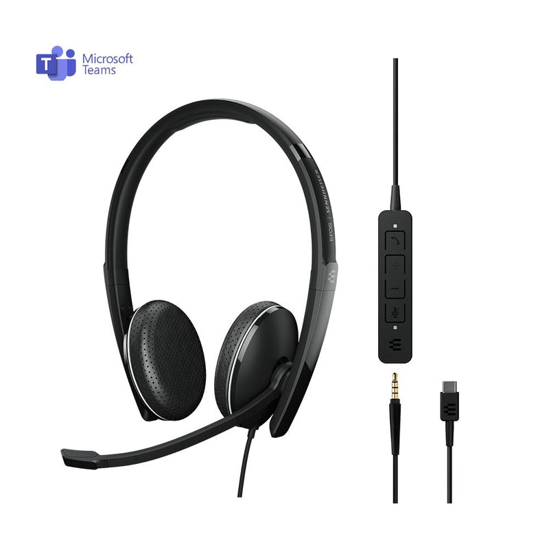 EPOS | Sennheiser ADAPT SC 165T USB-C II Stereo Headset - MS Teams & 3.5mm