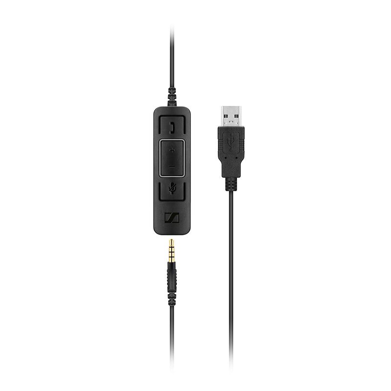 EPOS | Sennheiser Replacement USB-A cable with inline controller with 3.5mm socket for SC 135 and 165